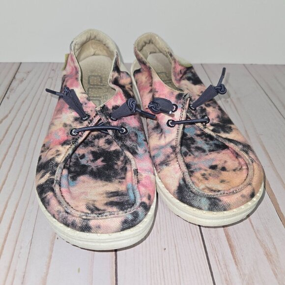 Hey Dude Other - Hey Dude Wendy Youth Tie Dye Navy shoes Youth size 3 Ladies size 4